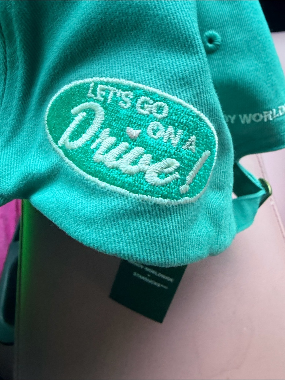 NWT Starbucks Teal 'Road Trip' Embroidered Baseball Cap with Cream Accent - Picture 9 of 10